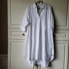 Nordstrom Oversize Shirt Dress White XXL Long Sleeve 