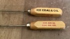 VTG Wooden Handle Ice Pick With Advertising Holmes Bros Ice Coal & Oil Lot Of 2 — photo 3