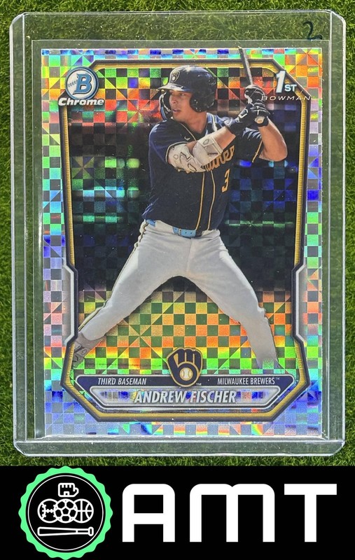 Andrew Fischer 2026 Bowman Chrome X-Fractor Brewers 1st Prospect 2