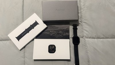 Apple Watch Ultra 2 49mm GPS + Cell Black Titanium Case w Black Ocean Band