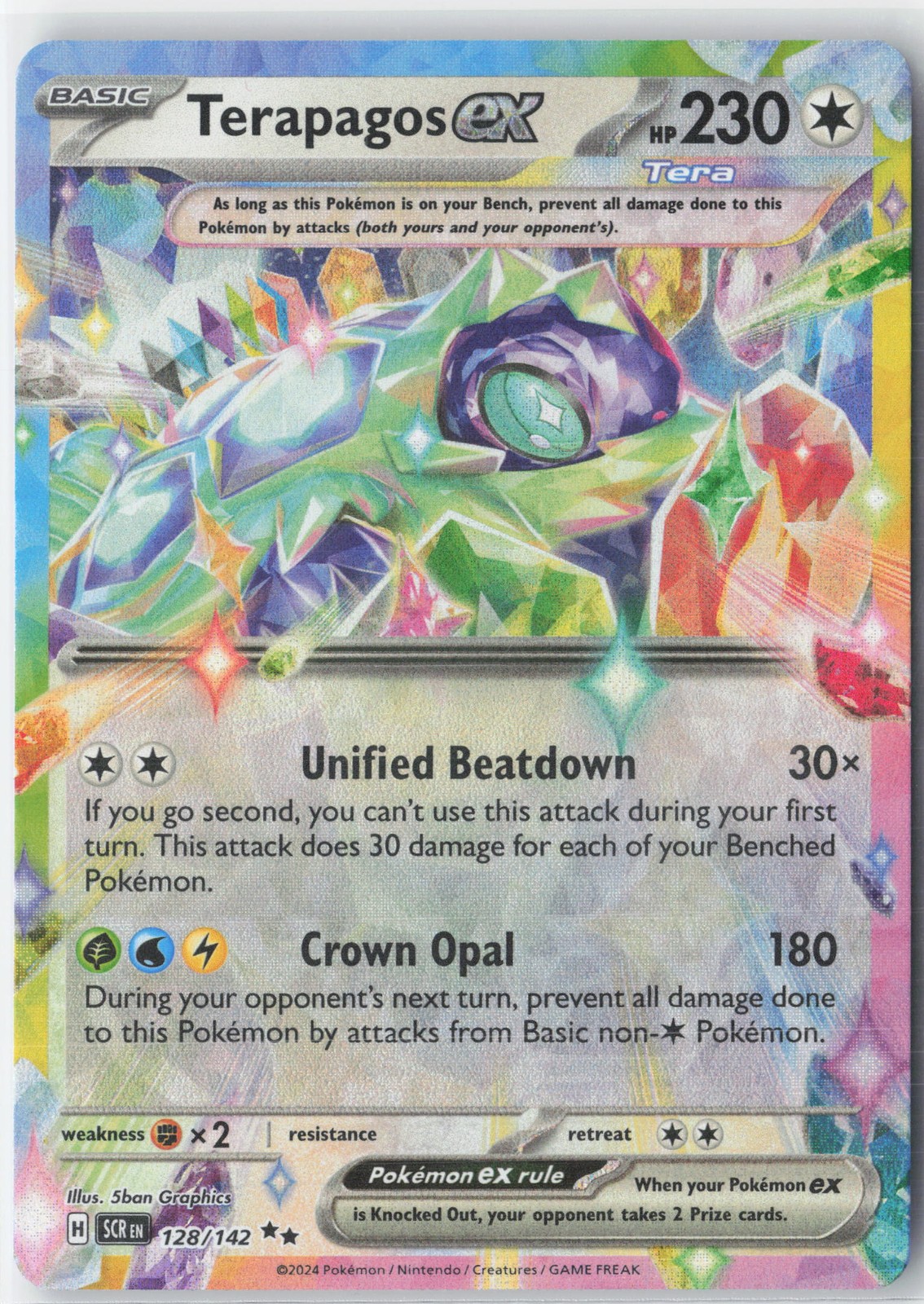 Terapagos ex - Double Rare SV07: Stellar Crown 128/142 NM