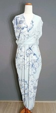 Gingham & Heels Dress Size L Blue Midnight Kiss New Rayon