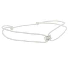 Le Gramme 1 Gram White Entrelacs Cord Bracelet