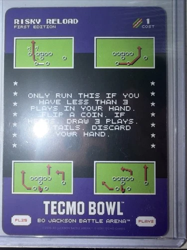 2026 Bo Jackson Battle Arena Tecmo Bowl Play PL25 Risky Reload