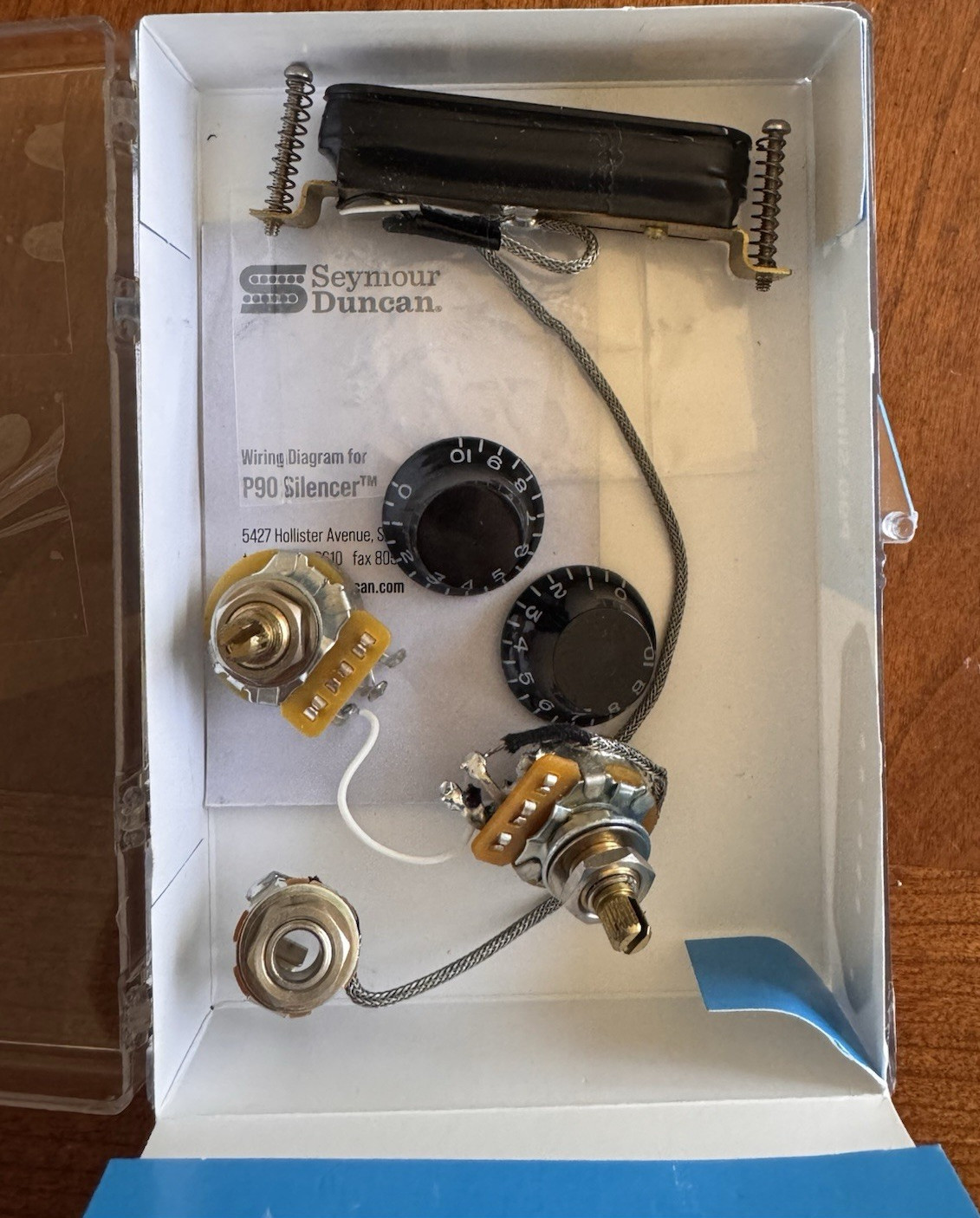 Gibson Melody Maker Pickup & Wiring with knobs, jack, etc.