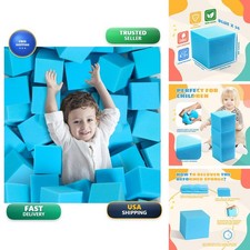 TAYUQEE Foam Pit Cubes 24 PCS 5 Inches Gymnastics Foam Blocks - Blue