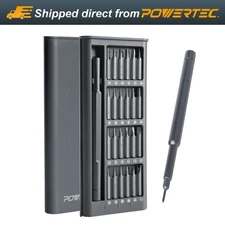 POWERTEC 25-in-1 Magnetic Precision Screwdriver Set CR-V Bits Repair Kit