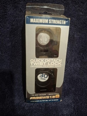 UTG Maximum Strength Quick Detach Twist Lock Universal Picatinny Rings 30mm NEW