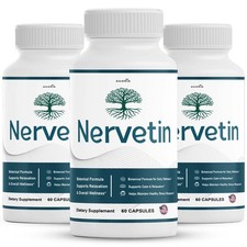Nervetin Neuropathy Supplements, Official Nerve tin Advanced Nerve 3 Pack 