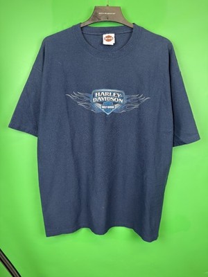 Vintage Harley-Davidson R.K. Stratman ''Old Glory'' Uncle Sam T-Shirt XL Blue