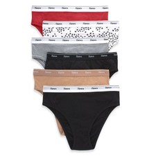 Hanes Originals Women's Underwear Hi-Leg Pack, Stretch-Cotton Hi-Leg Panties, Ba