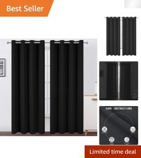 Luxurious Blackout Curtains 52x84 - Thermal Insulated for Ultimate Privacy