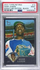 2003 Topps Retired Signature Edition Black 55/99 Hank Aaron PSA 9 MINT HOF 06wx