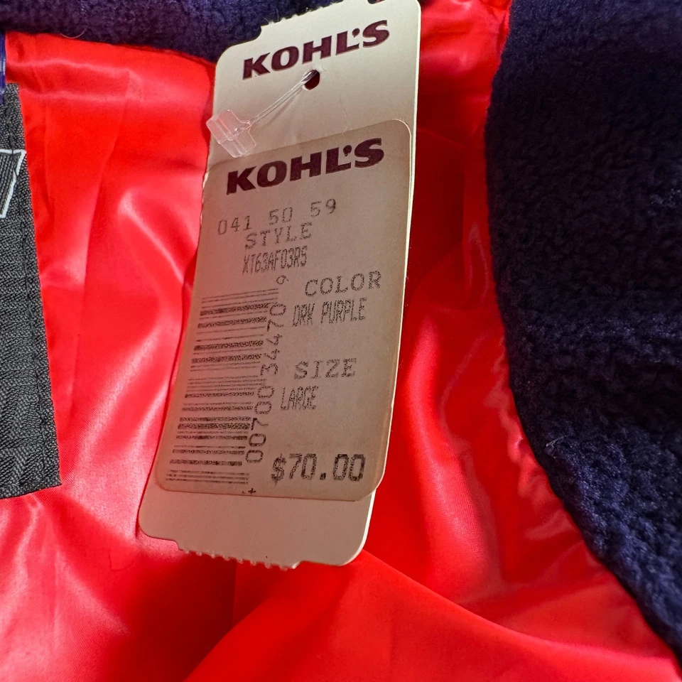 Chaleco acolchado ligero Tek Gear Puffer para mujer L púrpura rojo con capucha nuevo con etiquetas Foto 3 de 4