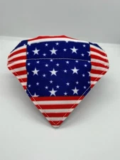 Red, White, And Blue American Flag Breakaway Cat Collar With Bandana And Bell