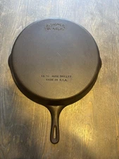 Wagner Ware No 12 13 1/2 Inch Cast Iron Skillet Made In USA Restored