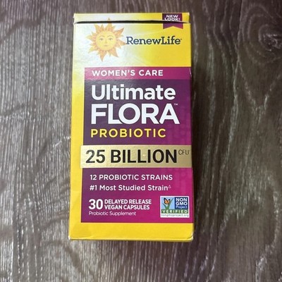 Renew Life Women's Care Ultimate Flora Probiotic 25 Billion CFU - EXP: 12/26