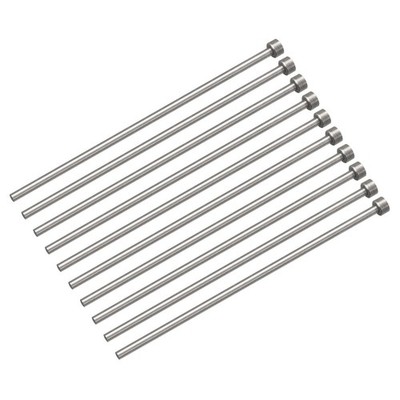 Straight Ejector Pins 4mm Dia 65Mn Steel Round Tip Punch 150 Long 10Pcs