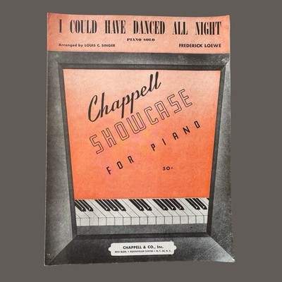 I Could Have Danced All Night Sheet Music Lerner Loewe Singer Piano Solo 1955