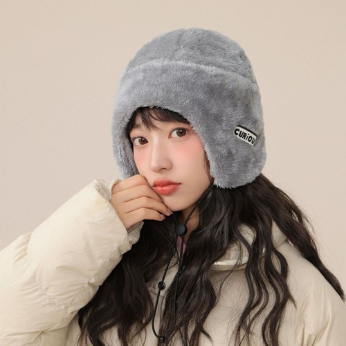 Cute Bear Integrated Hat Scarf Set Warm Ear Protection Hat Outdoor Sports - Picture 14 of 18