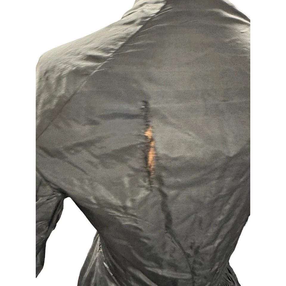 Antique 1860s 70s Civil War Era Black Silk Bustle Gown Dress Full Skirt 22” Wais - Image 4 of 4