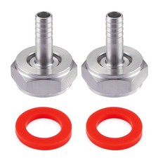 2 PCS Keg Coupler Barb Connector 5/8 Thread x 5/16 Inch Barb Kegerator Sankey