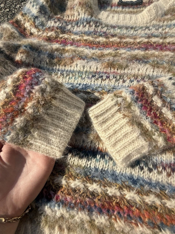 Suéter Peruvian Connection Mezcla Lana Rayas Tejido Difuso W Multicolor M Terroso Foto 4 de 4