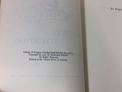 Vintage 1. Auflage MISSION TO CATHAY Madeleine Polland 1965 illustriert Landa HC/DJ - Bild 8 von 9