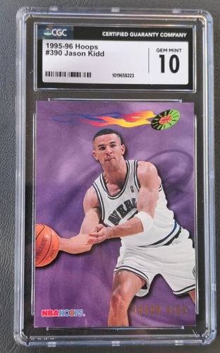1995-96 Hoops #390 Jason Kidd CGC 10 Gem Mint Wicked Dishes 2nd Year! HOF