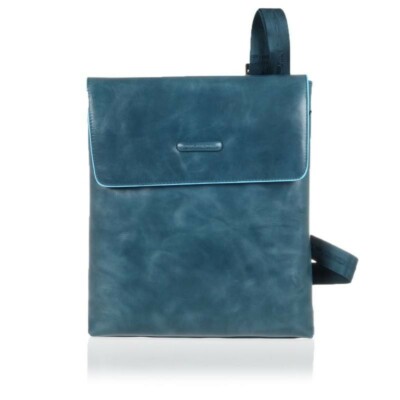 Piquadro Schultertasche - XXL- groß in grau - original Blue Square