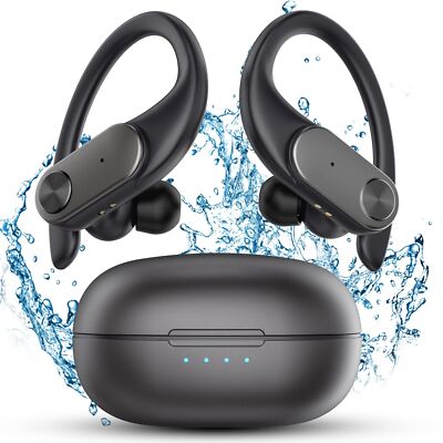 Kingstar Wireless Earbuds, Bluetooth, Microphone, Workout Earhooks, IPX7, HI-FI