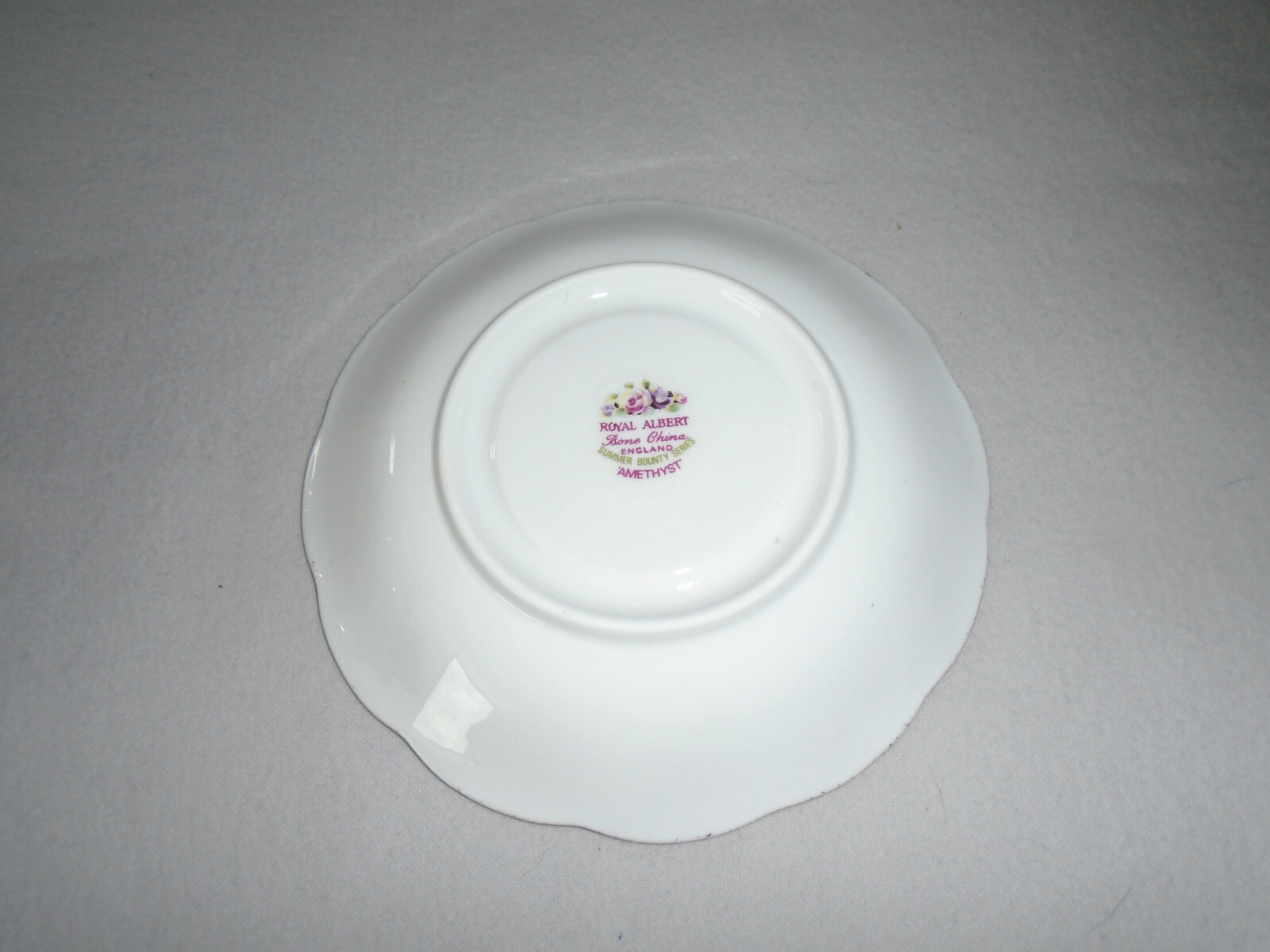 Royal Albert Summer Bounty Series Amethyst Footed Tea Cup and Saucer