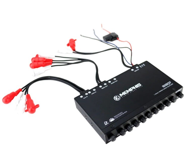 Memphis Audio SXEQ7 Marine Grade 1/2 DIN 7Band Graphic Equalizer Car