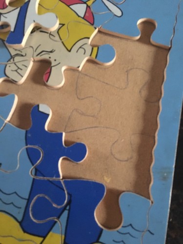 Vintage 1949-1961 Playskool Beany and Cecil Wooden Puzzle Complete - Picture 4 of 4