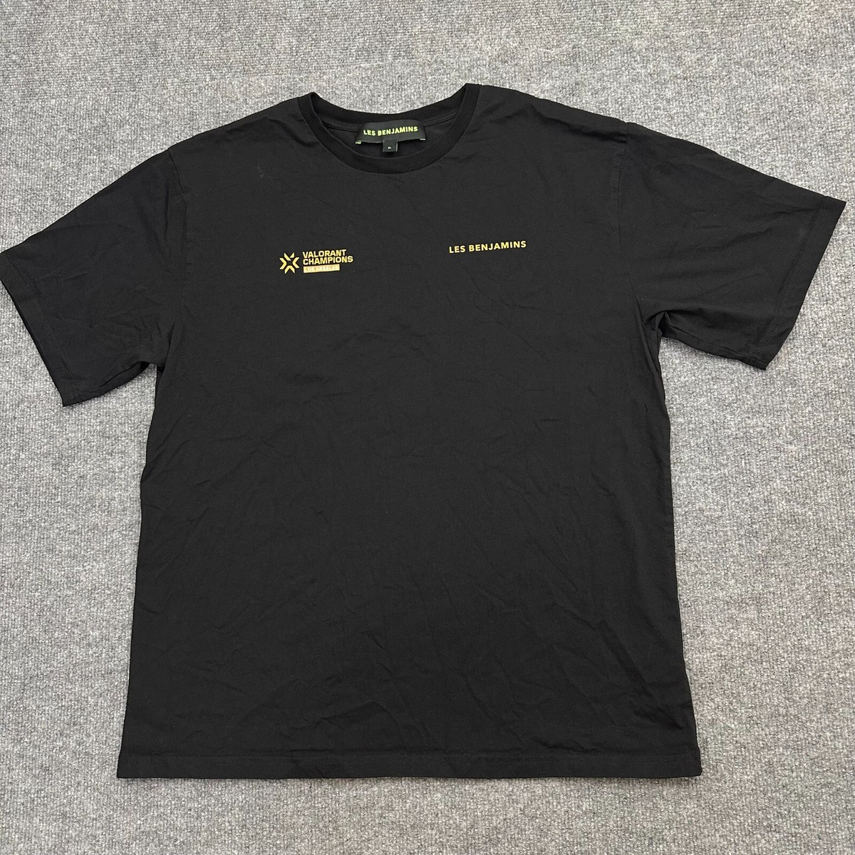 Les Benjamins x VALORANT Champions T-Shirt Mens XL Black Promo Tee