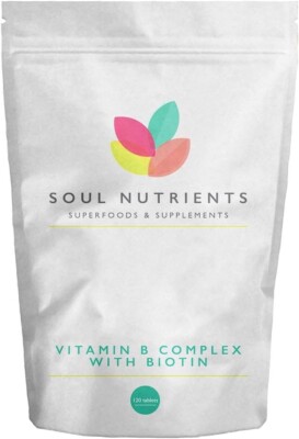Vitamin B Komplex - 120 kleine Tabletten (4 Monate) Vitamin B Komplex mit Biotin