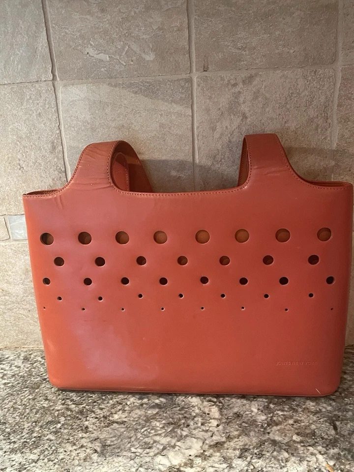 Jones New York Bolso de Mano de Cuero con Correa para el Hombro Cartera con Bolso Marrón Foto 2 de 4