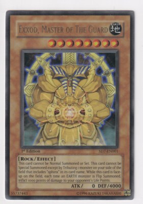 YUGIOH! EXXOD, MASTER OF THE GUARD - ULTRA RARE 1ST EDITION - SD7