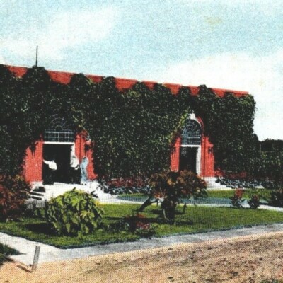 Municipal Water Light Power Plant Gainesville Florida postcard White Border 