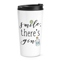 Smile Es Gibt Gin Reise Becher Tasse Und Tonic Cocktail GeträNke Lustig Thermo
