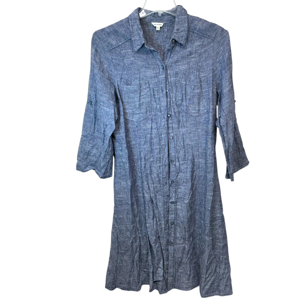 max studio linen shirt dress Max Studio Women's Shirt Dresses for sale