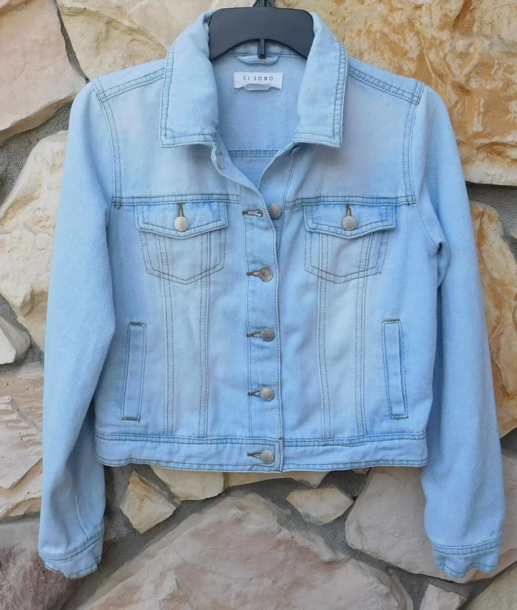 Cut up top blue jean jacket