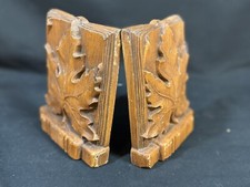 MCM Burwood Maple Leaf Leaves Wood Bookends Book ends Made in USA