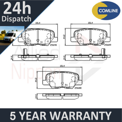 Fits Mitsubishi Outlander ASX Mazda 6 Allied Nippon Rear Brake Pads Set