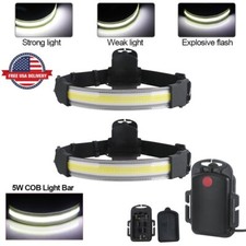 2X Headlamp Flashlight 220  Wide Beam Headlamp COB Bright Headlight for Running