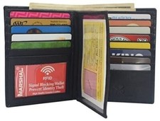 RFID Blocking Genuine Leather Extra Capacity ...
