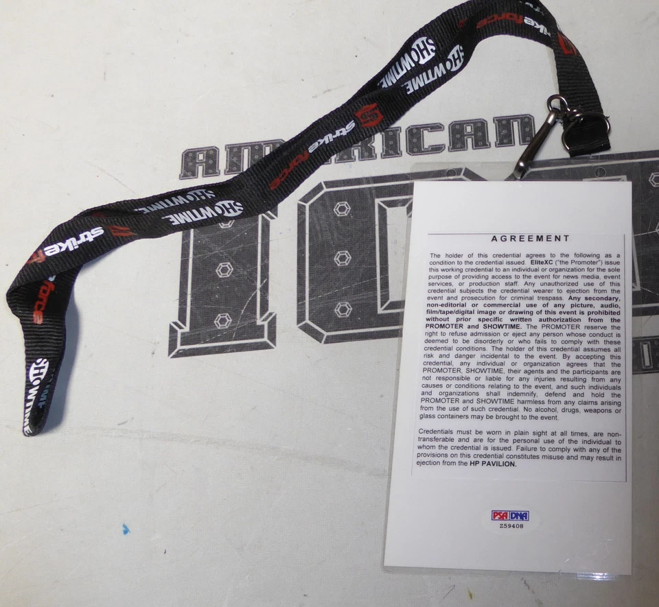 Frank Shamrock & Cung Le Signed 08 StrikeForce Staff Credential Pass PSA/DNA UFC - Image 3 of 4