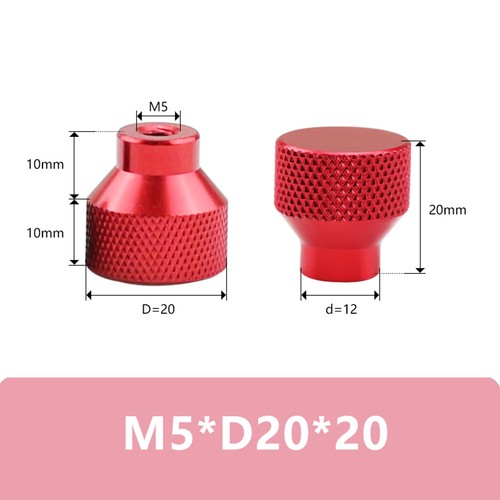Rändelmutter M2.5 M3 M4 M5 Aluminium Blindes Loch hohe Form Rund Raendelmuttern - Picture 19 of 19