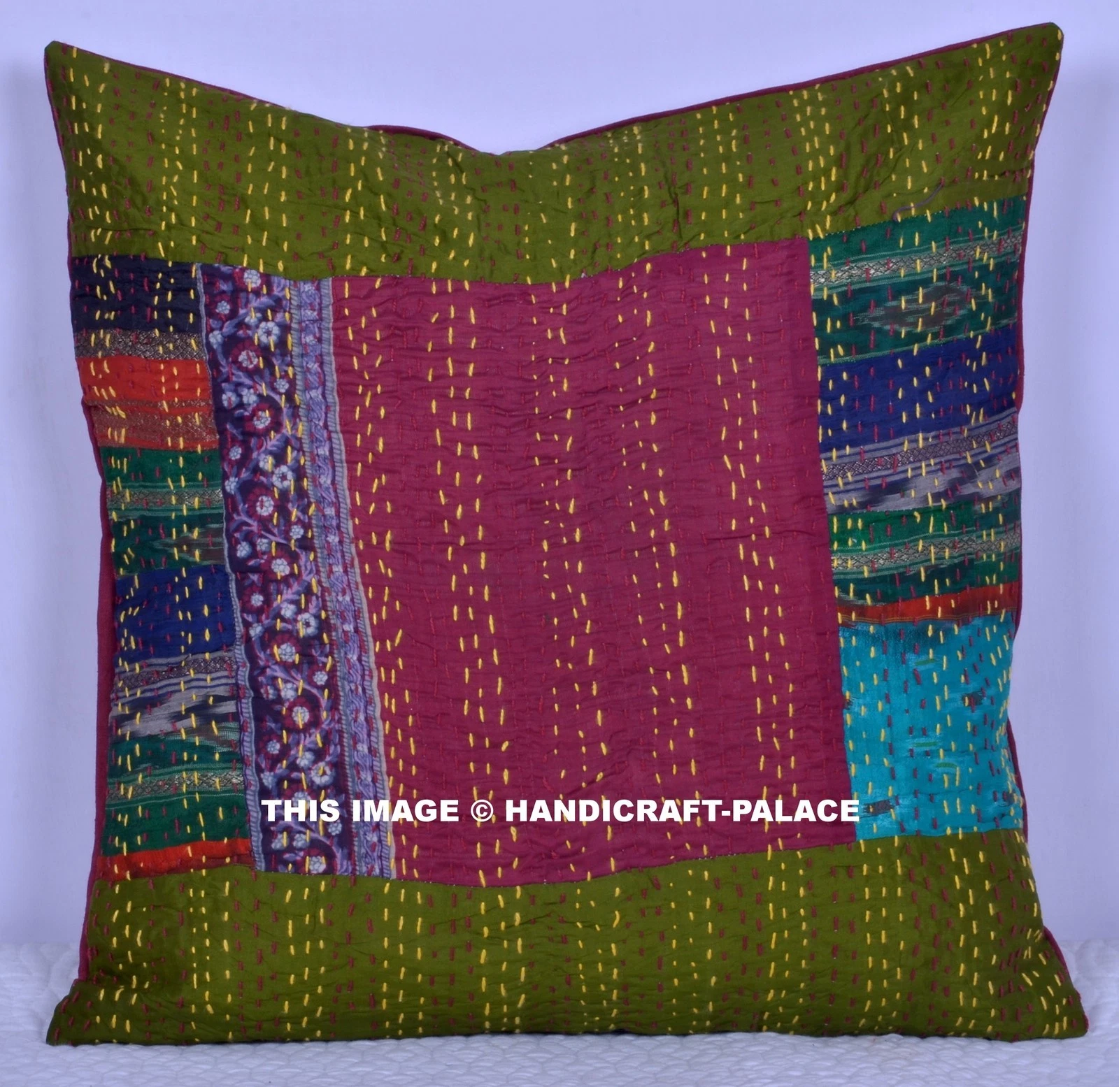 ETHNIC DECORATIVE 16" LARGE CUSHION PILLOW COVER KANTHA PATCHWORK THROW INDIA
Opens in a new window
