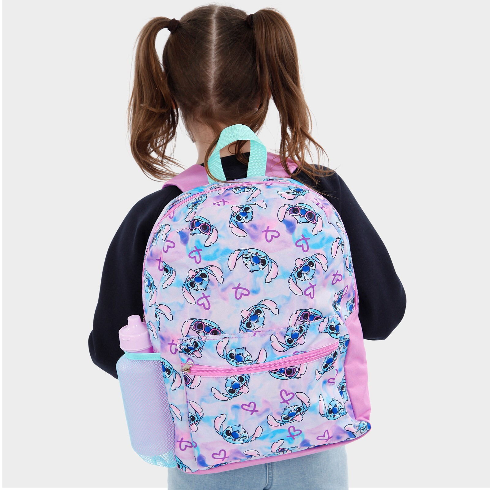 Juego de mochila escolar Lilo and Stitch | Mochila, estuche para lápices y botella de agua